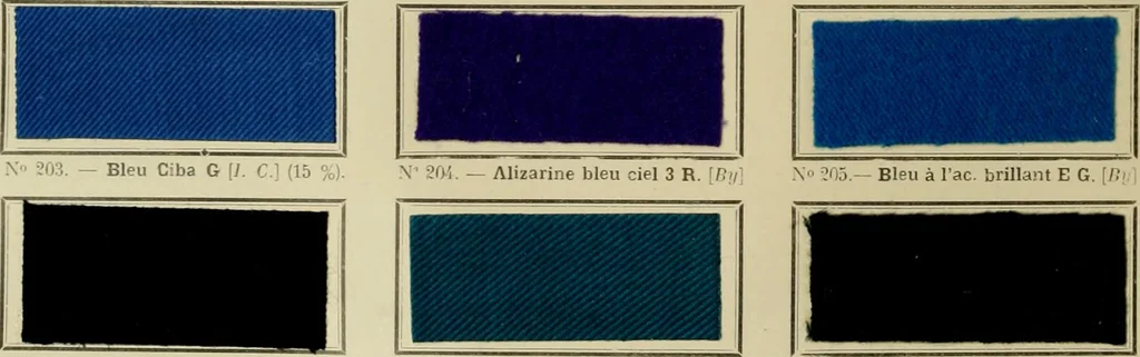 An illustration from Revue générale des matières colorantes de la teinture, de l'impression et des apprêts, 1910, leaf 345
