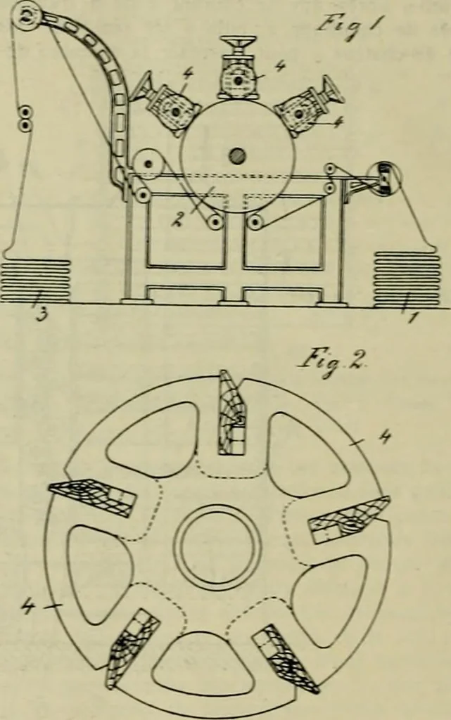 An illustration from Revue générale des matières colorantes de la teinture, de l'impression et des apprêts, 1910, leaf 361