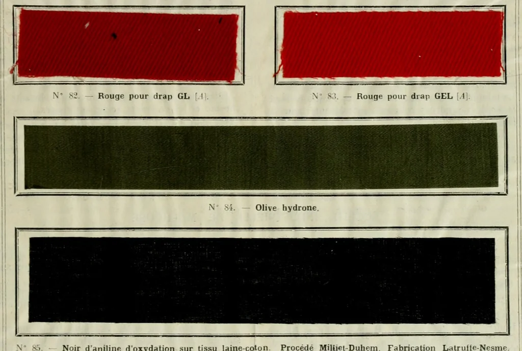 An illustration from Revue générale des matières colorantes de la teinture, de l'impression et des apprêts, 1910, leaf 166