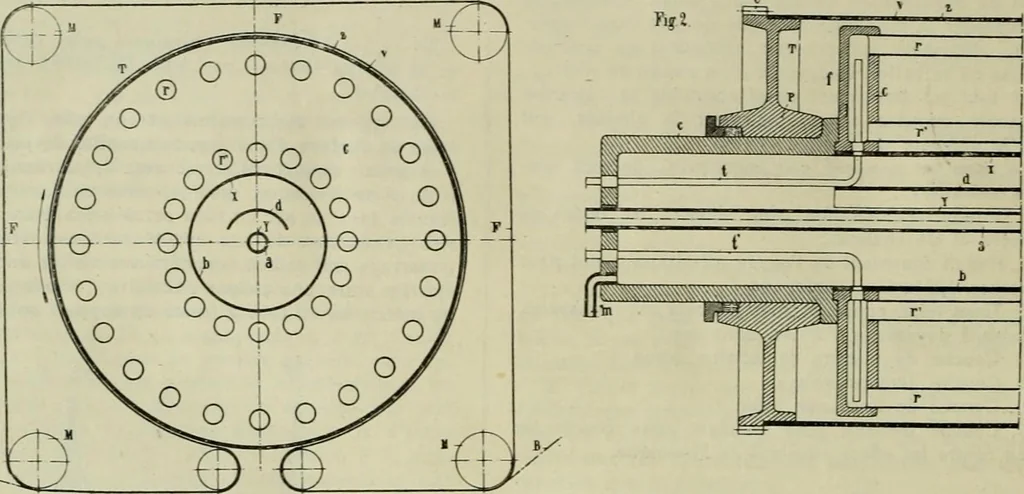 An illustration from Revue générale des matières colorantes de la teinture, de l'impression et des apprêts, 1910, leaf 269