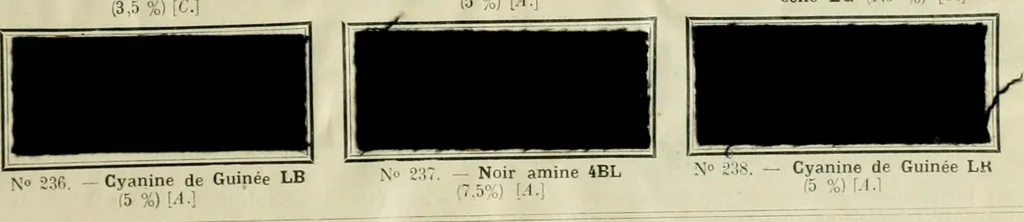 An illustration from Revue générale des matières colorantes de la teinture, de l'impression et des apprêts, 1910, leaf 358