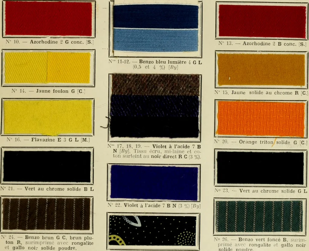 An illustration from Revue générale des matières colorantes de la teinture, de l'impression et des apprêts, 1910, leaf 38