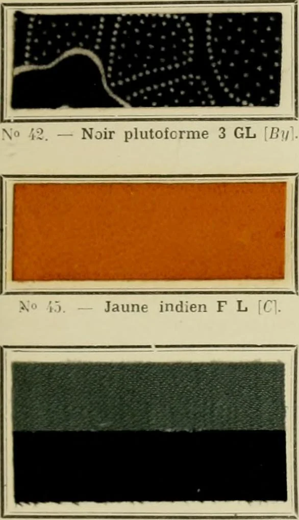 An illustration from Revue générale des matières colorantes de la teinture, de l'impression et des apprêts, 1910, leaf 72