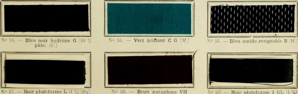 An illustration from Revue générale des matières colorantes de la teinture, de l'impression et des apprêts, 1910, leaf 72