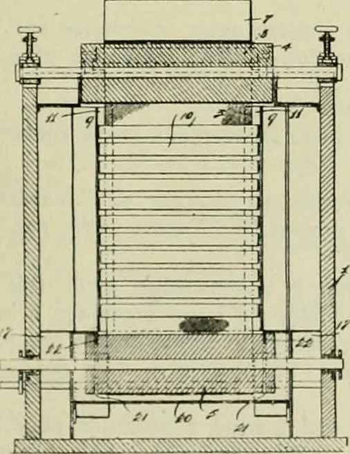 An illustration from Revue générale des matières colorantes de la teinture, de l'impression et des apprêts, 1910, leaf 138