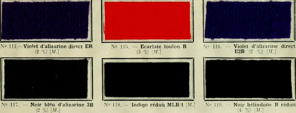 An illustration from Revue générale des matières colorantes de la teinture, de l'impression et des apprêts, 1910, leaf 160