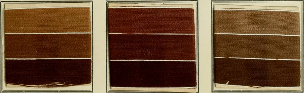 An illustration from Revue générale des matières colorantes de la teinture, de l'impression et des apprêts, 1910, leaf 212