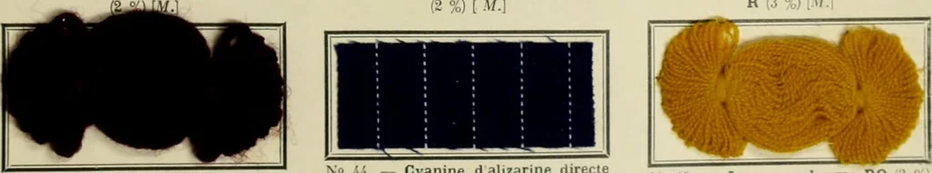 An illustration from Revue générale des matières colorantes de la teinture, de l'impression et des apprêts, 1910, leaf 42