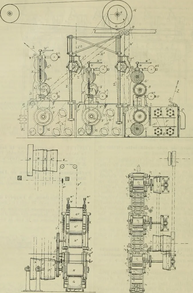 An illustration from Revue générale des mati`eres colorantes et des industries qui s'y rattachent, 1908, leaf 423