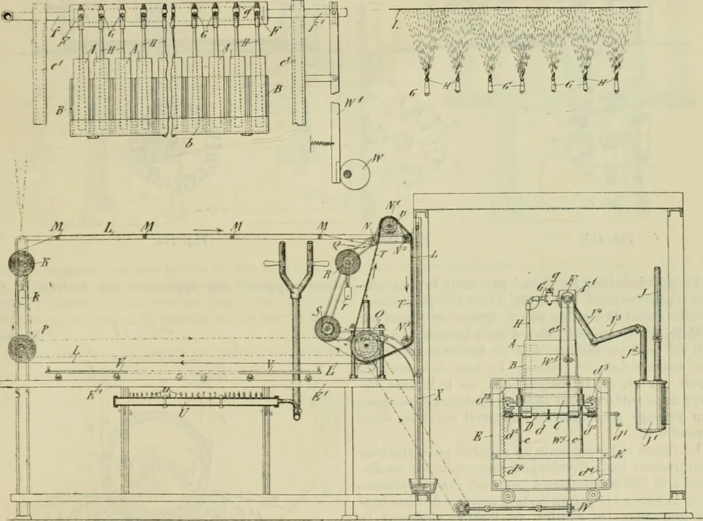 An illustration from Revue générale des mati`eres colorantes et des industries qui s'y rattachent, 1908, leaf 316