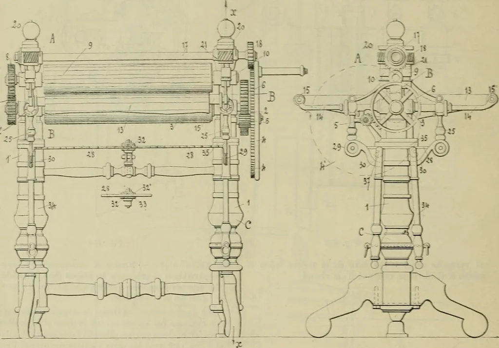 An illustration from Revue générale des mati`eres colorantes et des industries qui s'y rattachent, 1908, leaf 371