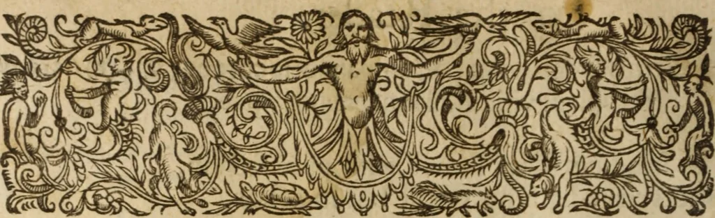 An illustration from Quaternio, or, A fourefold way to a happie life : set forth in a dialogue between a countryman and a citizen, a Divine and a Lawyer, 1633, leaf 19