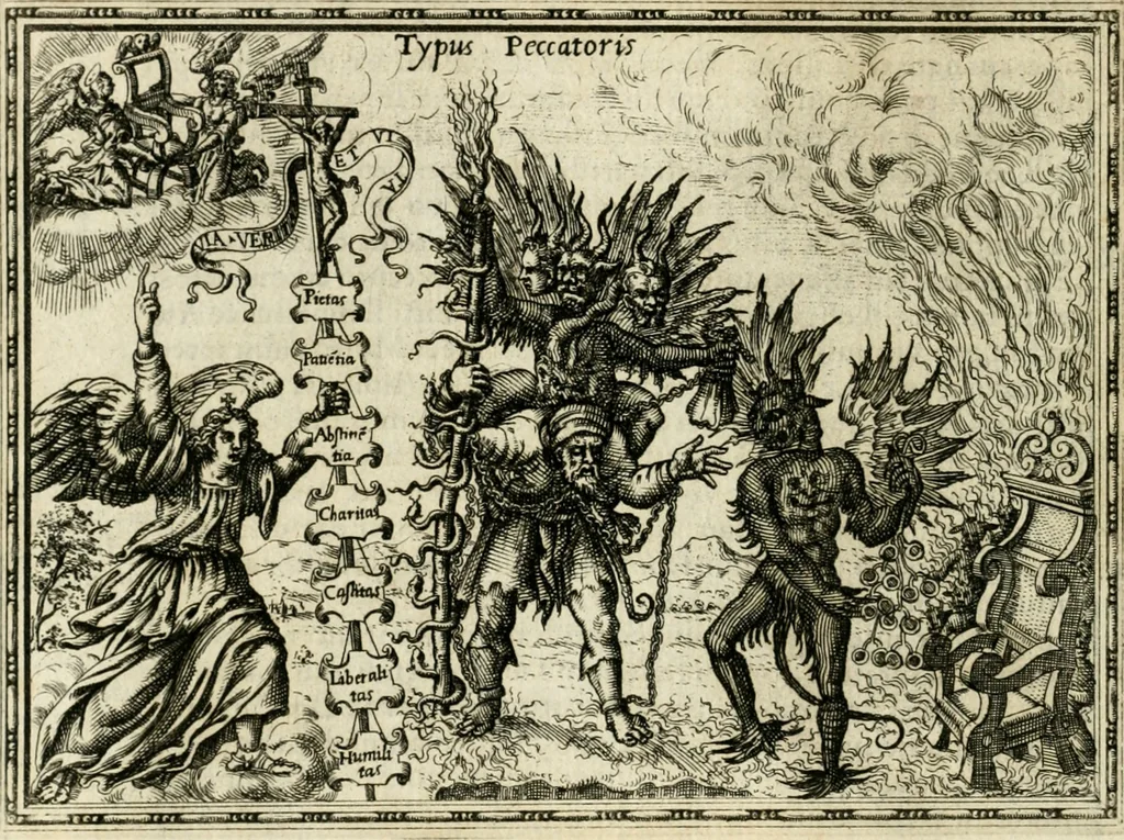 An illustration from Rhetorica christiana : ad concionandi et orandi vsvm accommodata, vtrivsq[ue] facvltatis exemplis svo loco insertis : qvae qvidem ex Indorvm maximè deprompta svnt historiis : vnde praeter doctrinam, svma qvoqve delectatio comparabitvr, 1579, leaf 251