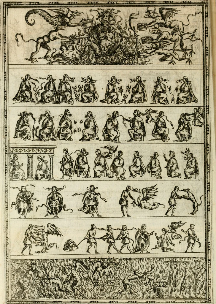 An illustration from Rhetorica christiana : ad concionandi et orandi vsvm accommodata, vtrivsq[ue] facvltatis exemplis svo loco insertis : qvae qvidem ex Indorvm maximè deprompta svnt historiis : vnde praeter doctrinam, svma qvoqve delectatio comparabitvr, 1579, leaf 253