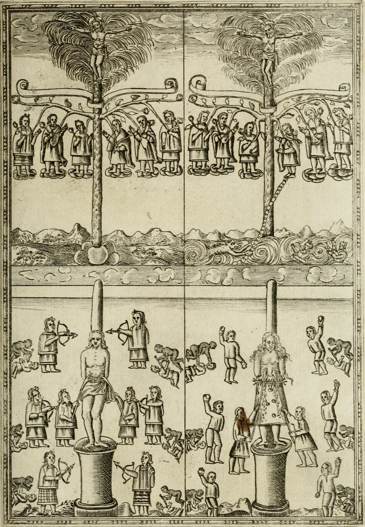 An illustration from Rhetorica christiana : ad concionandi et orandi vsvm accommodata, vtrivsq[ue] facvltatis exemplis svo loco insertis : qvae qvidem ex Indorvm maximè deprompta svnt historiis : vnde praeter doctrinam, svma qvoqve delectatio comparabitvr, 1579, leaf 258