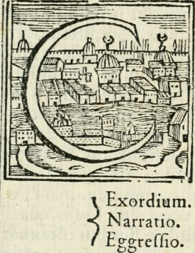 An illustration from Rhetorica christiana : ad concionandi et orandi vsvm accommodata, vtrivsq[ue] facvltatis exemplis svo loco insertis : qvae qvidem ex Indorvm maximè deprompta svnt historiis : vnde praeter doctrinam, svma qvoqve delectatio comparabitvr, 1579, leaf 269