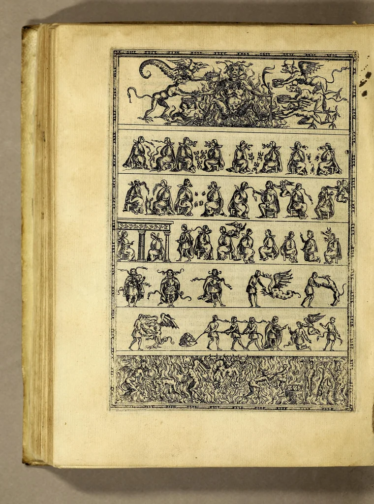 An illustration from Rhetorica christiana ad concionandi, et orandi vsum accommodata, : utriusq[ue] facultatis exemplis suo loco insertis; quae quidem, ex Indorum maximè deprompta sunt historiis. Vnde praeter doctrinam, sum[m]a quoque delectatio comparabitur., 1579, leaf 254