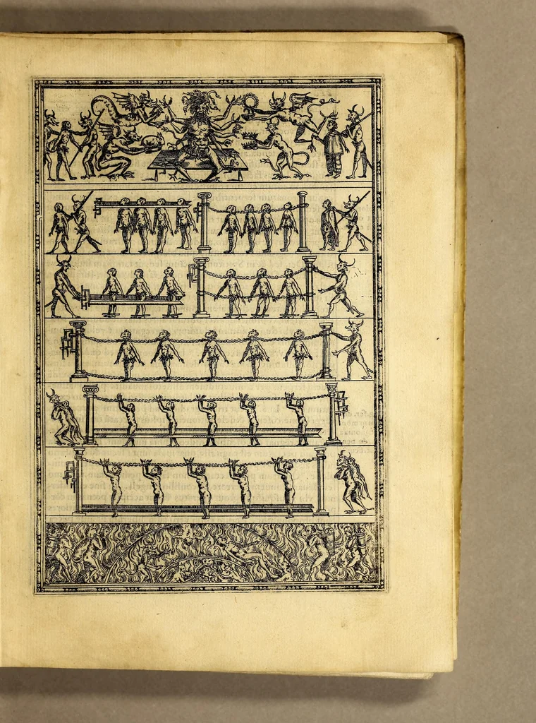 An illustration from Rhetorica christiana ad concionandi, et orandi vsum accommodata, : utriusq[ue] facultatis exemplis suo loco insertis; quae quidem, ex Indorum maximè deprompta sunt historiis. Vnde praeter doctrinam, sum[m]a quoque delectatio comparabitur., 1579, leaf 255