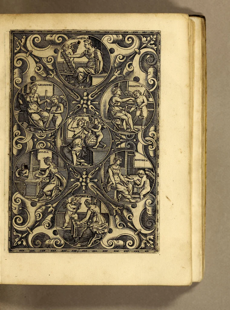 An illustration from Rhetorica christiana ad concionandi, et orandi vsum accommodata, : utriusq[ue] facultatis exemplis suo loco insertis; quae quidem, ex Indorum maximè deprompta sunt historiis. Vnde praeter doctrinam, sum[m]a quoque delectatio comparabitur., 1579, leaf 41