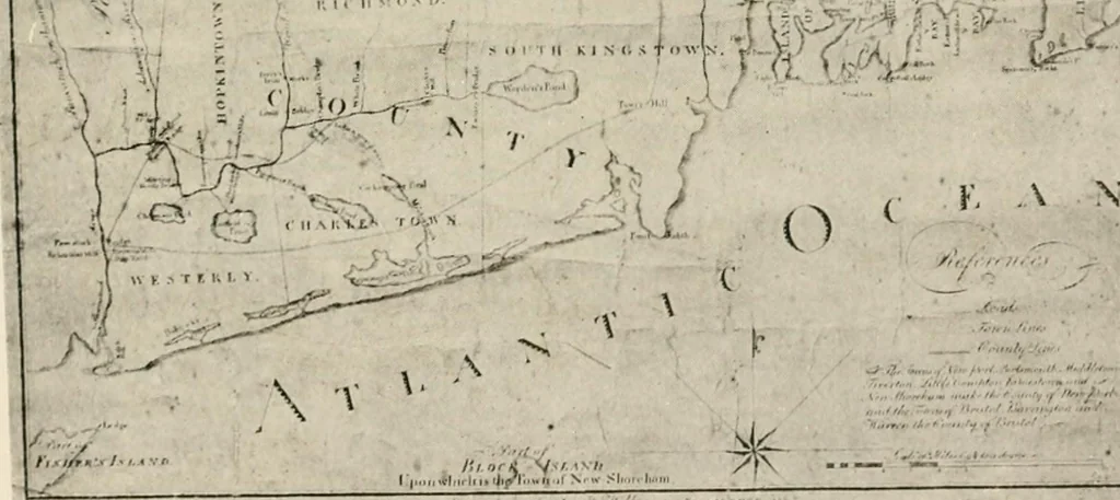 An illustration from Rhode Island imprints; a list of books, pamphlets, newspapers and broadsides printed at Newport, Providence, Warren, Rhode Island between 1727 and 1800, 1915, leaf 90