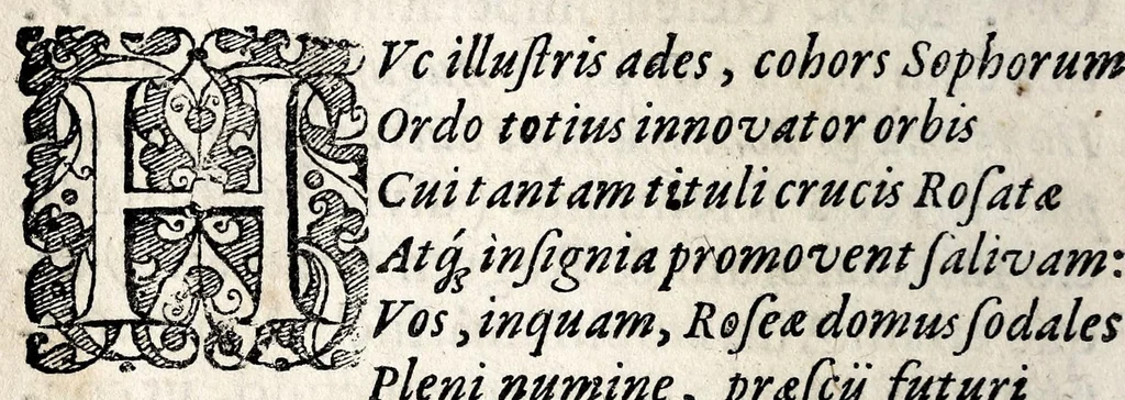 An illustration from Rhodologia, seu, Philosophico-medica generosae rosae descriptio : flosculis philosophicis, philolog. philiatr. arcanis politicis, chym. etc. adornata, 1628, leaf 18