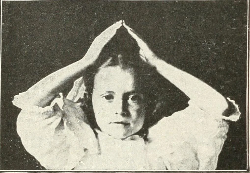 An illustration from Rhymes for little hands, 1906, leaf 153