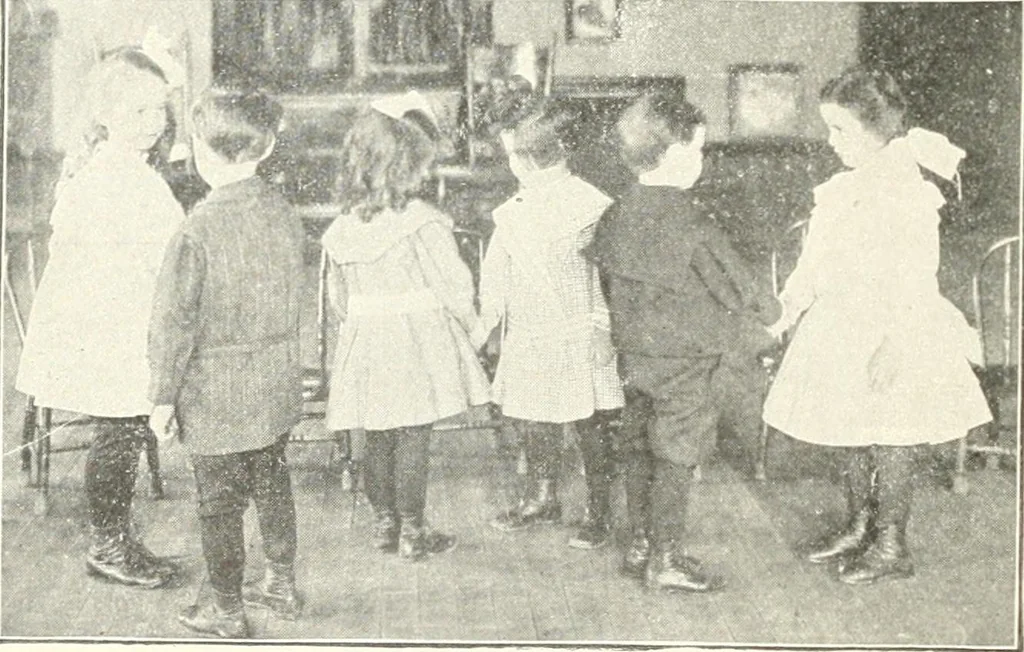 An illustration from Rhymes for little hands, 1906, leaf 67