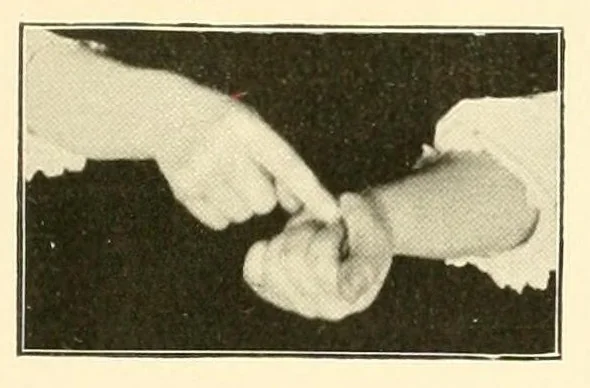 An illustration from Rhymes for little hands, 1906, leaf 105