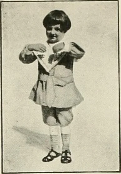 An illustration from Rhythmic action plays and dances; a book of original games and dances, arranged progressively, to Mother Goose and other action songs, with a teaching introductory; for the kindergarten, primary schools, playground and gymnasium, 1915, leaf 103