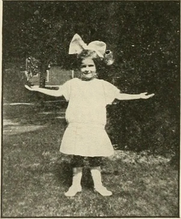 An illustration from Rhythmic action plays and dances; a book of original games and dances, arranged progressively, to Mother Goose and other action songs, with a teaching introductory; for the kindergarten, primary schools, playground and gymnasium, 1915, leaf 169