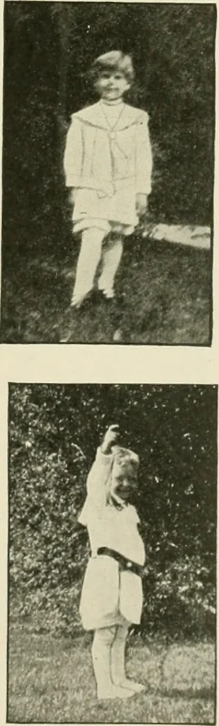 An illustration from Rhythmic action plays and dances; a book of original games and dances, arranged progressively, to Mother Goose and other action songs, with a teaching introductory; for the kindergarten, primary schools, playground and gymnasium, 1915, leaf 54