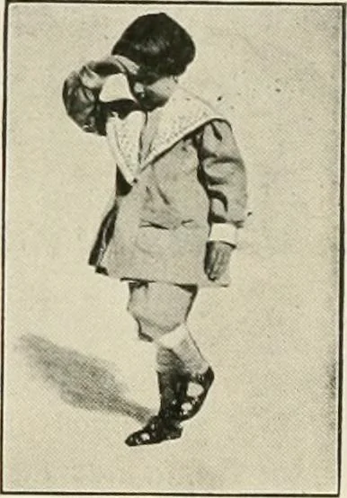 An illustration from Rhythmic action plays and dances; a book of original games and dances, arranged progressively, to Mother Goose and other action songs, with a teaching introductory; for the kindergarten, primary schools, playground and gymnasium, 1915, leaf 57