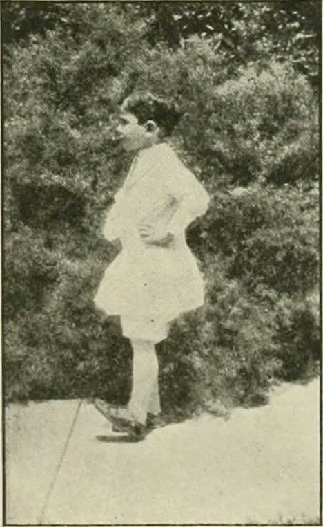 An illustration from Rhythmic action plays and dances; a book of original games and dances, arranged progressively, to Mother Goose and other action songs, with a teaching introductory; for the kindergarten, primary schools, playground and gymnasium, 1915, leaf 74