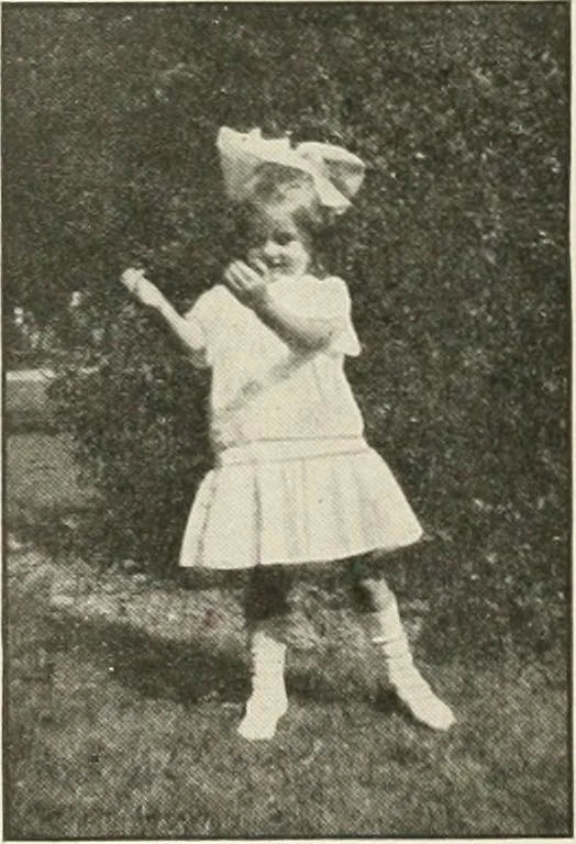 An illustration from Rhythmic action plays and dances; a book of original games and dances, arranged progressively, to Mother Goose and other action songs, with a teaching introductory; for the kindergarten, primary schools, playground and gymnasium, 1915, leaf 83