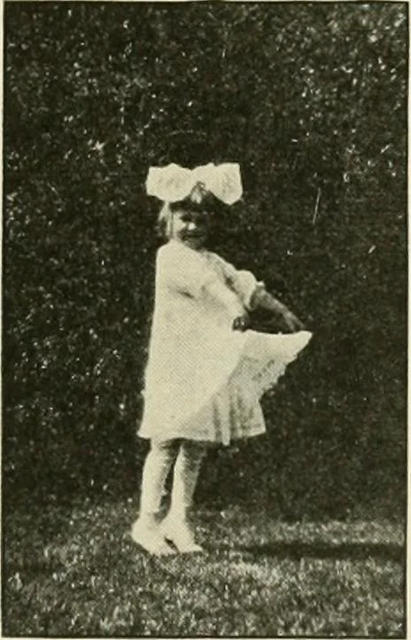 An illustration from Rhythmic action plays and dances; a book of original games and dances, arranged progressively, to Mother Goose and other action songs, with a teaching introductory; for the kindergarten, primary schools, playground and gymnasium, 1915, leaf 96