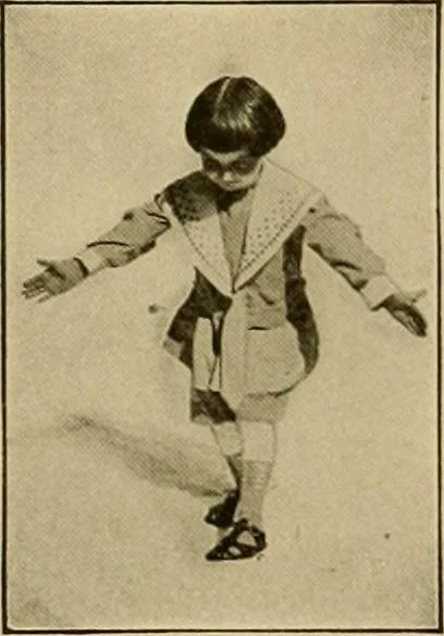 An illustration from Rhythmic action plays and dances; a book of original games and dances, arranged progressively, to Mother Goose and other action songs, with a teaching introductory; for the kindergarten, primary schools, playground and gymnasium, 1915, leaf 103