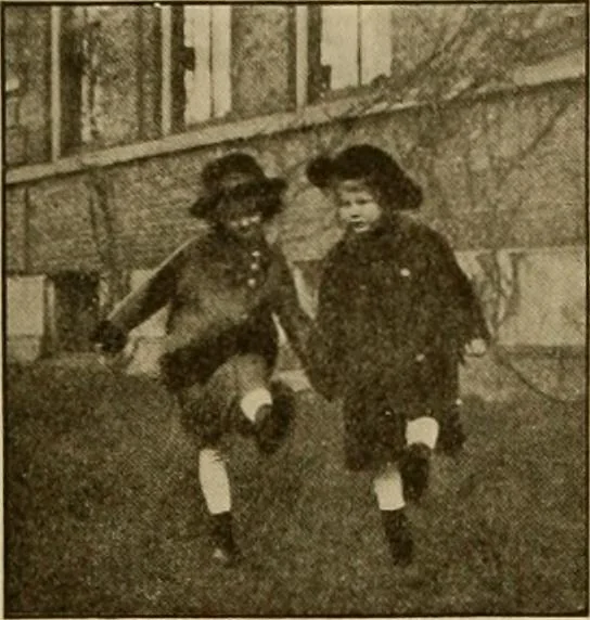 An illustration from Rhythmic action plays and dances; a book of original games and dances, arranged progressively, to Mother Goose and other action songs, with a teaching introductory; for the kindergarten, primary schools, playground and gymnasium, 1915, leaf 106