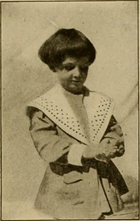 An illustration from Rhythmic action plays and dances; a book of original games and dances, arranged progressively, to Mother Goose and other action songs, with a teaching introductory; for the kindergarten, primary schools, playground and gymnasium, 1915, leaf 32