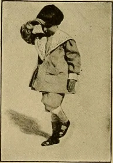 An illustration from Rhythmic action plays and dances; a book of original games and dances, arranged progressively, to Mother Goose and other action songs, with a teaching introductory; for the kindergarten, primary schools, playground and gymnasium, 1915, leaf 57