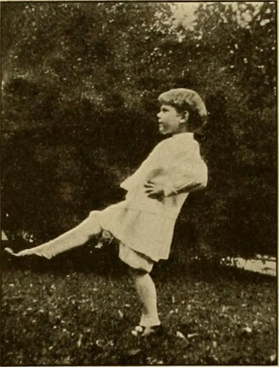 An illustration from Rhythmic action plays and dances; a book of original games and dances, arranged progressively, to Mother Goose and other action songs, with a teaching introductory; for the kindergarten, primary schools, playground and gymnasium, 1915, leaf 77