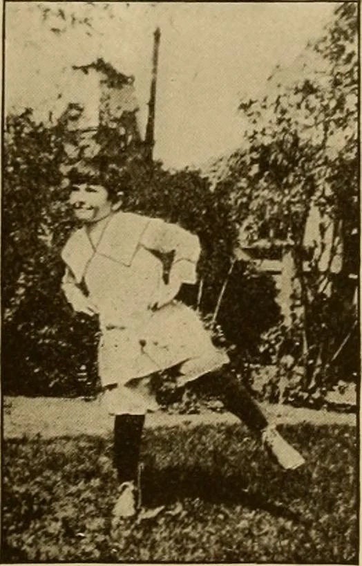 An illustration from Rhythmic action plays and dances; a book of original games and dances, arranged progressively, to Mother Goose and other action songs, with a teaching introductory; for the kindergarten, primary schools, playground and gymnasium, 1915, leaf 84