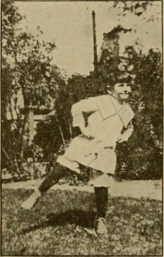 An illustration from Rhythmic action plays and dances; a book of original games and dances, arranged progressively, to Mother Goose and other action songs, with a teaching introductory; for the kindergarten, primary schools, playground and gymnasium, 1915, leaf 85