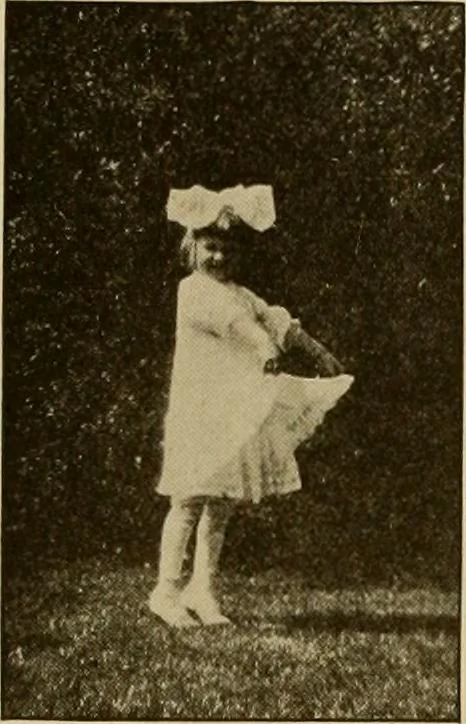 An illustration from Rhythmic action plays and dances; a book of original games and dances, arranged progressively, to Mother Goose and other action songs, with a teaching introductory; for the kindergarten, primary schools, playground and gymnasium, 1915, leaf 96