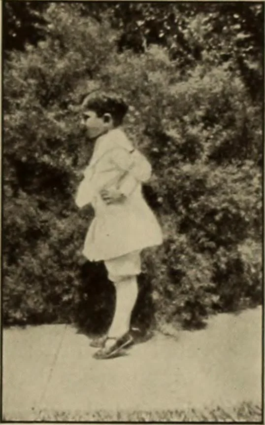 An illustration from Rhythmic action plays and dances; a book of original games and dances, arranged progressively, to Mother Goose and other action songs, with a teaching introductory; for the kindergarten, primary schools, playground and gymnasium, 1915, leaf 74
