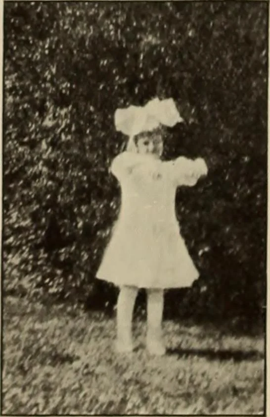 An illustration from Rhythmic action plays and dances; a book of original games and dances, arranged progressively, to Mother Goose and other action songs, with a teaching introductory; for the kindergarten, primary schools, playground and gymnasium, 1915, leaf 95