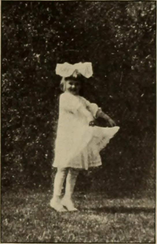 An illustration from Rhythmic action plays and dances; a book of original games and dances, arranged progressively, to Mother Goose and other action songs, with a teaching introductory; for the kindergarten, primary schools, playground and gymnasium, 1915, leaf 96