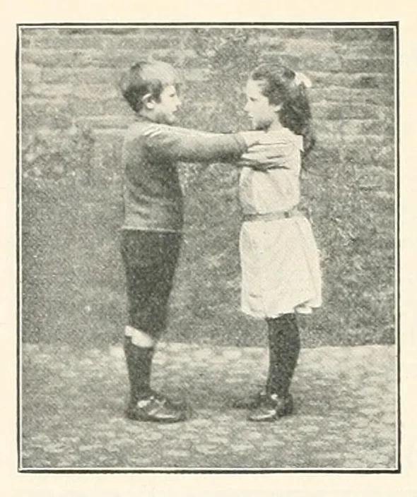 An illustration from Rhythmic games and dances for children, 1914, leaf 70