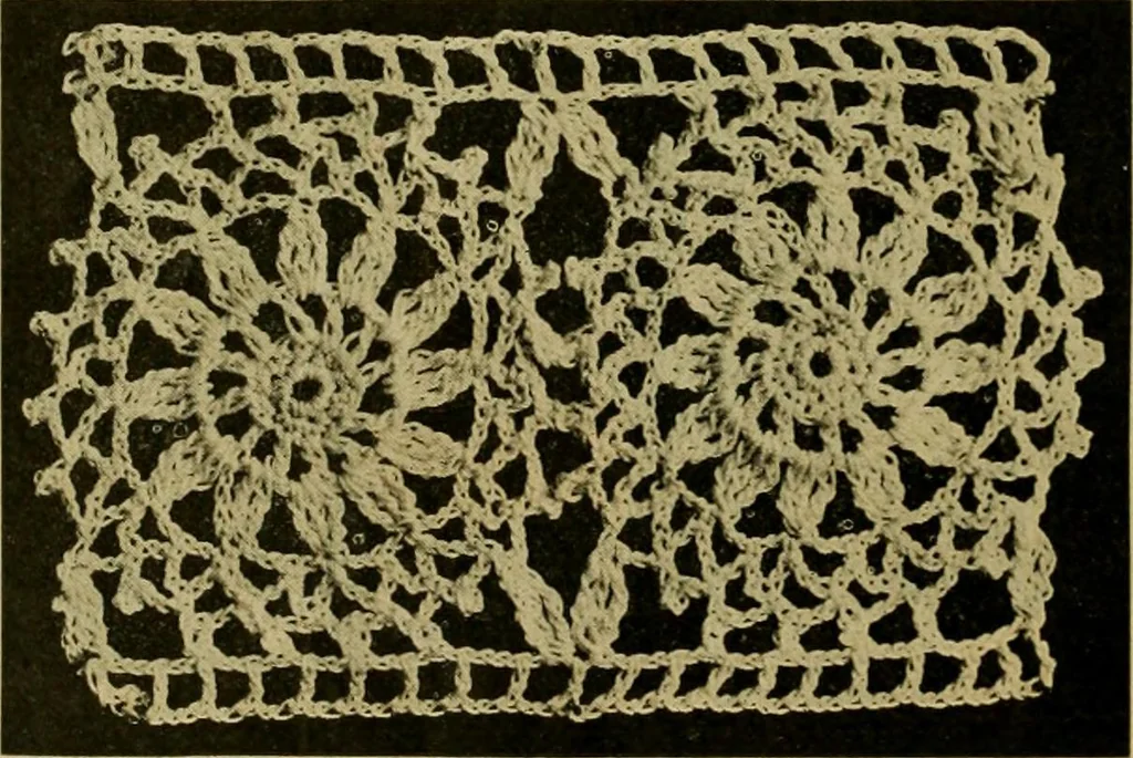 An illustration from Richardson's crocheted edgings and insertions, 1916, leaf 15