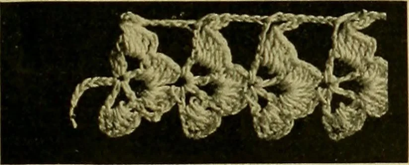 An illustration from Richardson's crocheted edgings and insertions, 1916, leaf 16