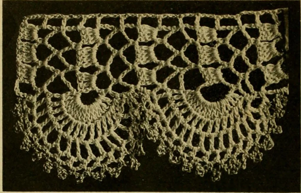 An illustration from Richardson's crocheted edgings and insertions, 1916, leaf 17